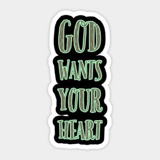 God Wants Your Heart - Onesie Design - Onesie for Babies Sticker